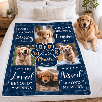 Custom Photo Thanks For Everything, I Had A Great Time - Pet Memorial Personalized Custom Blanket - Sympathy Gift For Pet Owners, Pet Lovers