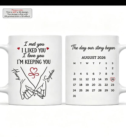 Their Love Story, Brought to Life in 3D — Custom Mug, a Personalized Anniversary Keepsake for Couples to Cherish Forever