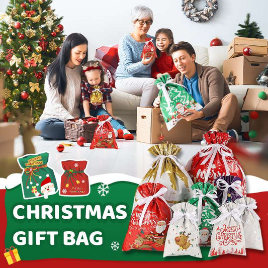 🔥Köp 2 få 1 gratis🎅🎁Världens bästa julklappspåse med dragsko