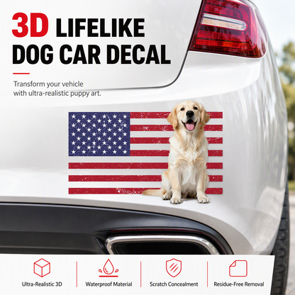 Personalized flag dog decal - a customized gift for dog lovers