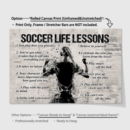 Soccer Life Lessons - Personalized Custom Poster / Canvas