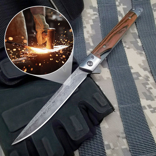 🗡️✨Fällkniv med trähandtag för arbete, vandring & camping⛺