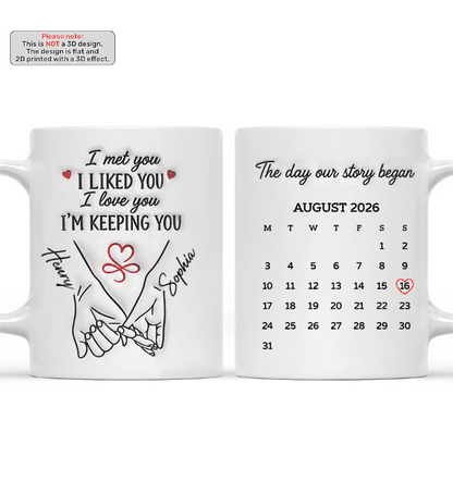 [3D Effect] Custom Love Story Mug - Personalized Anniversary Keepsake for Couples