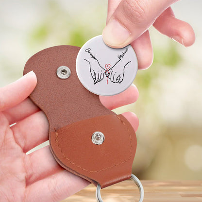 Custom Coin Keychain for Wife, Couple Christmas Anniversary Gifts • To My Wife Soulmate Best Friend - Personalized Pocket Hug