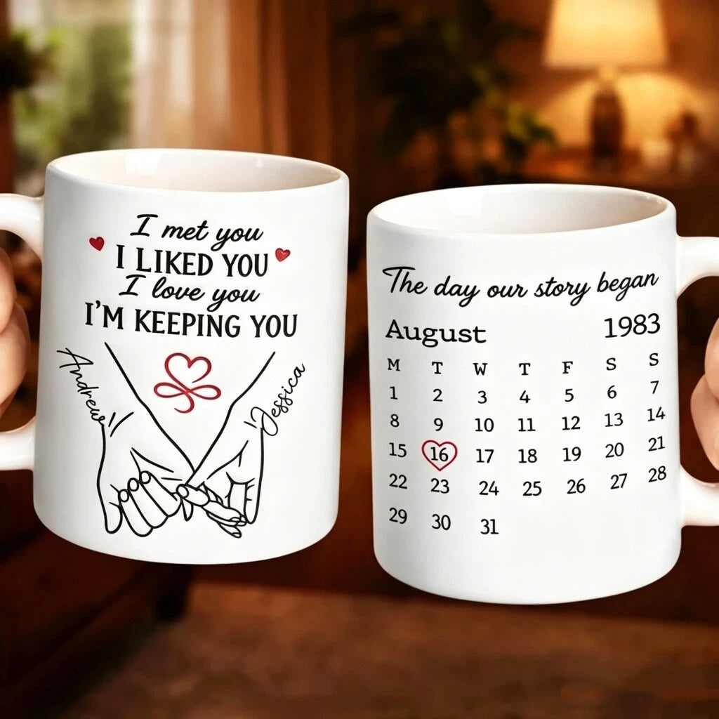 Their Love Story, Brought to Life in 3D — Custom Mug, a Personalized Anniversary Keepsake for Couples to Cherish Forever