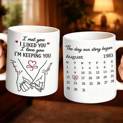 Their Love Story, Brought to Life in 3D — Custom Mug, a Personalized Anniversary Keepsake for Couples to Cherish Forever
