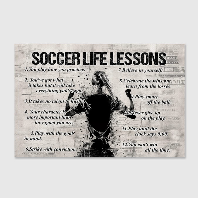 Soccer Life Lessons - Personalized Custom Poster / Canvas