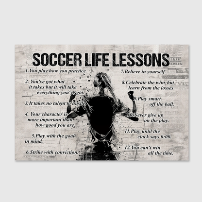 Soccer Life Lessons - Personalized Custom Poster / Canvas