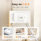 Flat Mop with Stainless Steel Handle, come with Reusable Washable Mop Cloths🏆