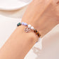 12 Zodiaksten Armband med Stenpärlor och Astrologiskt Charm