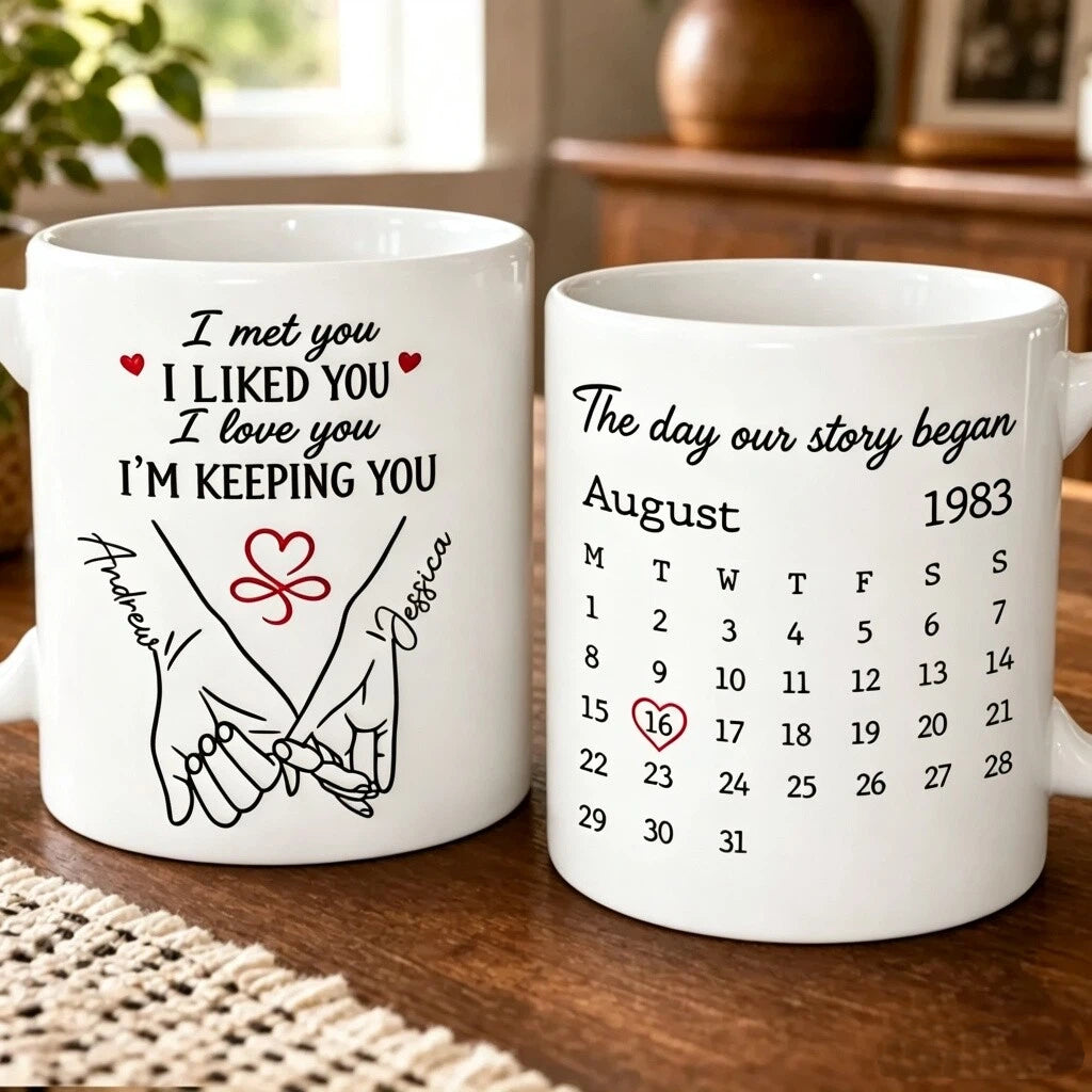 Their Love Story, Brought to Life in 3D — Custom Mug, a Personalized Anniversary Keepsake for Couples to Cherish Forever