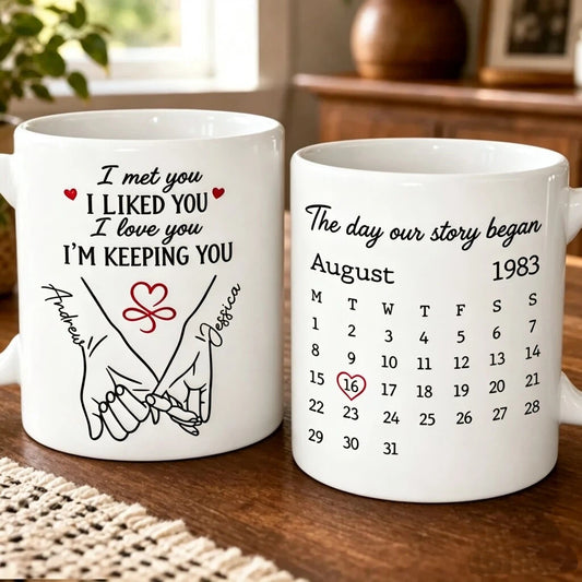 [3D Effect] Custom Love Story Mug - Personalized Anniversary Keepsake for Couples