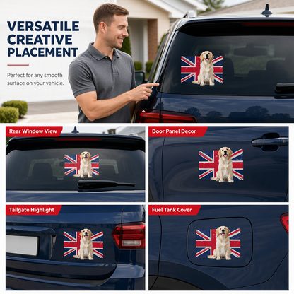Personalized flag dog decal - a customized gift for dog lovers