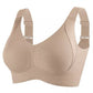 🎁Köp 1 Få 3 Förpackningar💕Ribbad Push Up Justerbar Trådlös BH för kvinnor