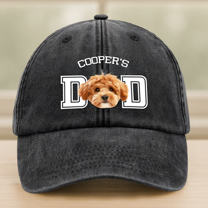 My Best Buddy Goes Everywhere With Me – Personalized Dog Dad Baseball Cap, Custom Pet Photo & Name Vintage Hat