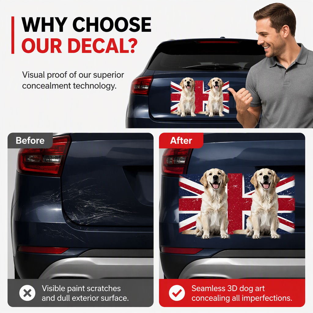 Personalized flag dog decal - a customized gift for dog lovers