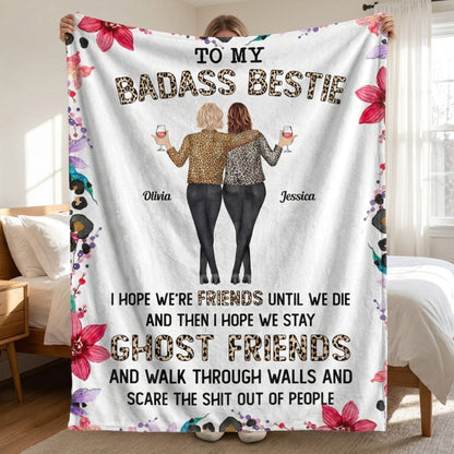 Best Friends in This Life and the Next – Personalized Funny Friendship Blanket, Custom Friends Group Gift