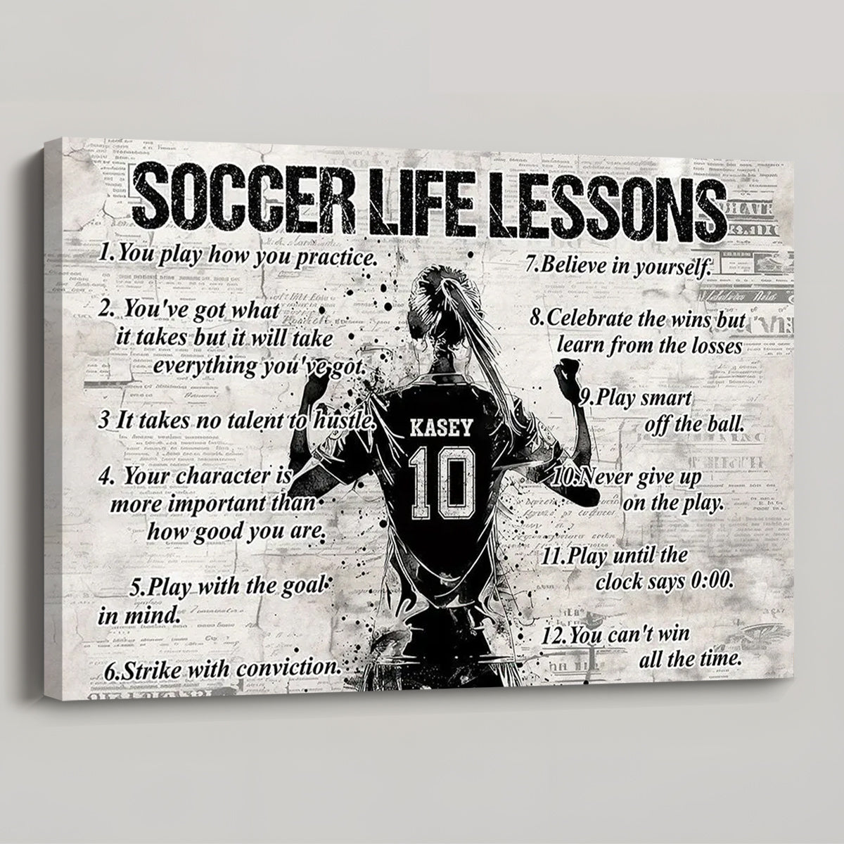 Soccer Life Lessons - Personalized Custom Poster / Canvas