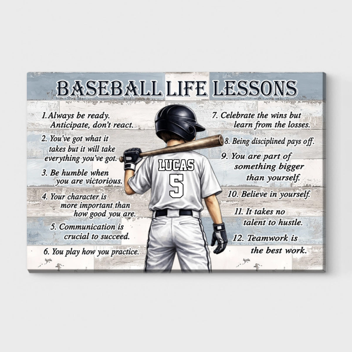 Personalized Baseball & Softball Life Lessons Poster / Canvas - Gift for Sports Families