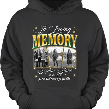 In Loving Memory Custom Photo Memorial Shirt - Personalized Remembrance Apparel Gift