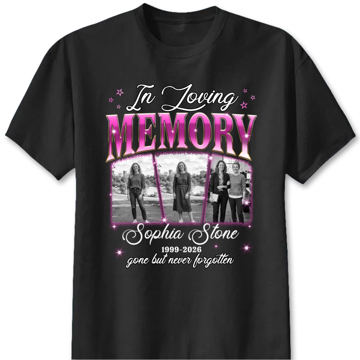 In Loving Memory Custom Photo Memorial Shirt - Personalized Remembrance Apparel Gift