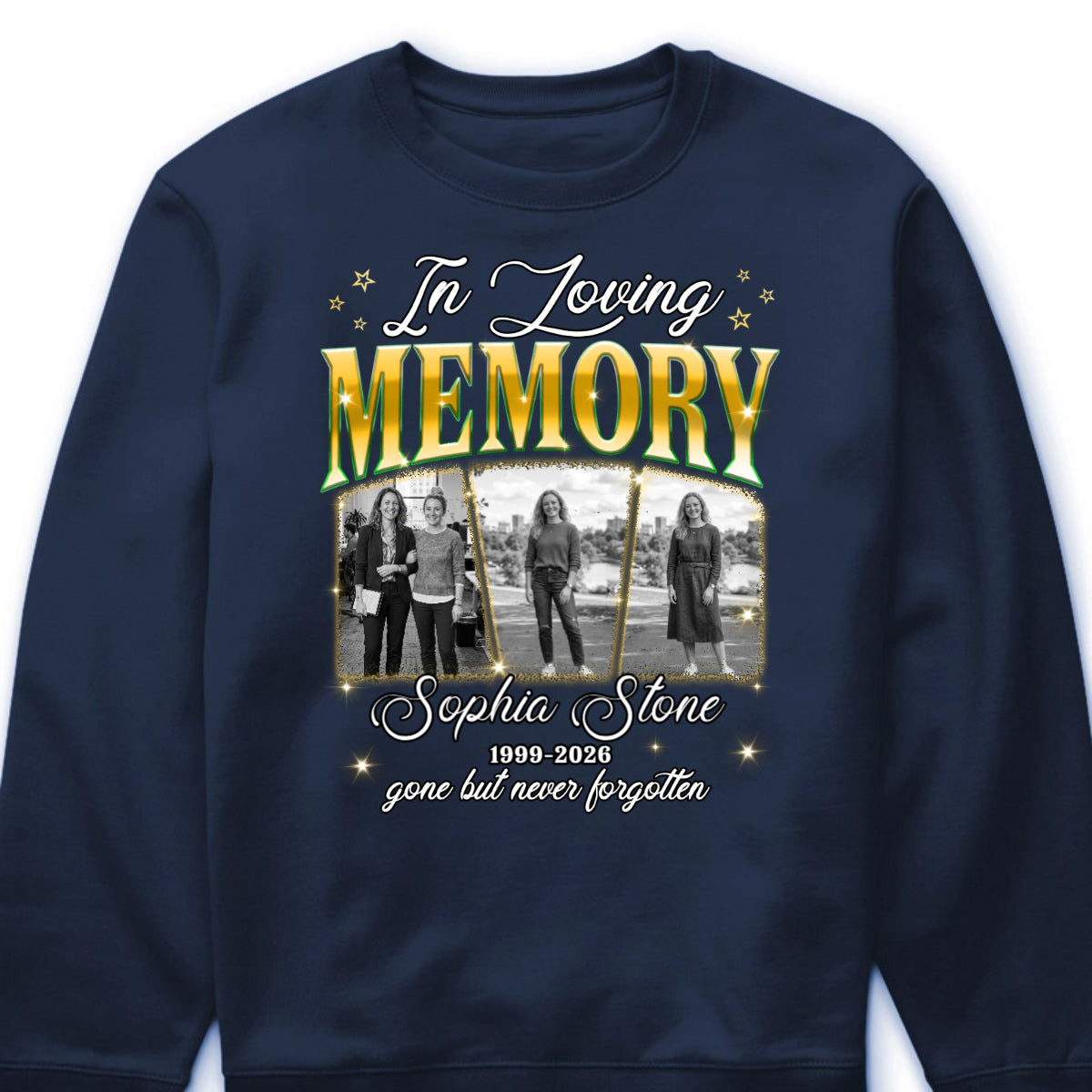 In Loving Memory Custom Photo Memorial Shirt - Personalized Remembrance Apparel Gift