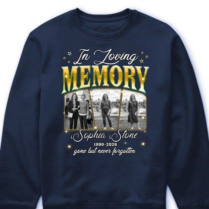 In Loving Memory Custom Photo Memorial Shirt - Personalized Remembrance Apparel Gift