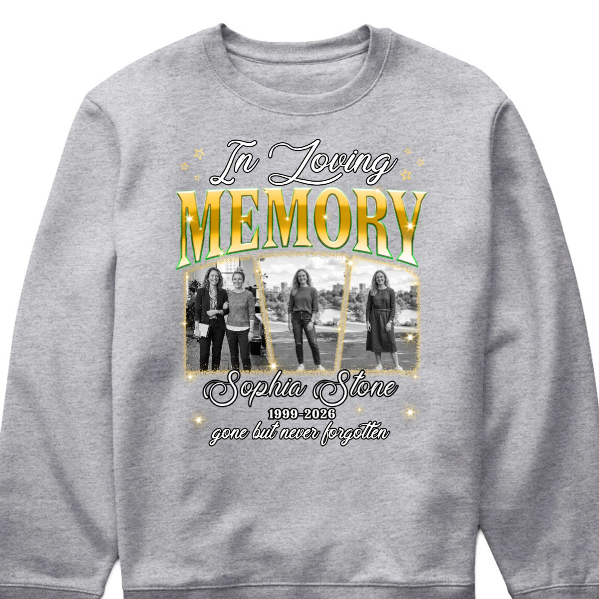 In Loving Memory Custom Photo Memorial Shirt - Personalized Remembrance Apparel Gift