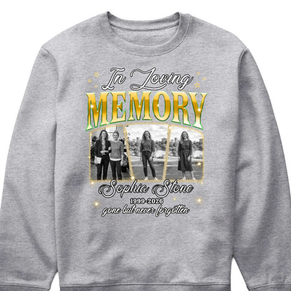 In Loving Memory Custom Photo Memorial Shirt - Personalized Remembrance Apparel Gift
