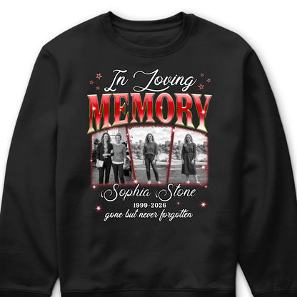 In Loving Memory Custom Photo Memorial Shirt - Personalized Remembrance Apparel Gift