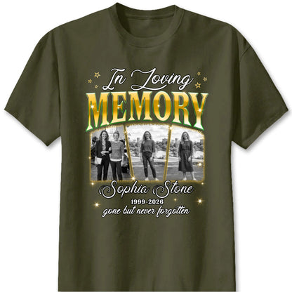 In Loving Memory Custom Photo Memorial Shirt - Personalized Remembrance Apparel Gift