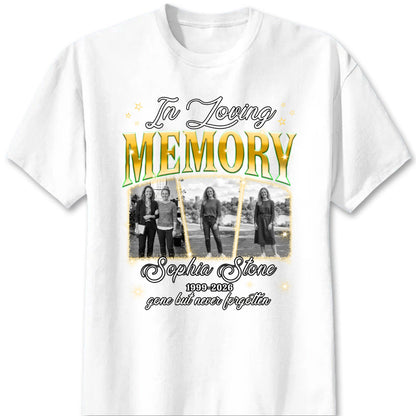 In Loving Memory Custom Photo Memorial Shirt - Personalized Remembrance Apparel Gift