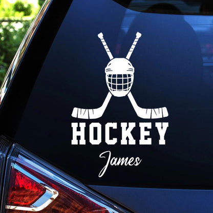 Hockey Runs in My Blood – Personalized Hockey Helmet Sticker, Custom Name Decal for Players & Fans