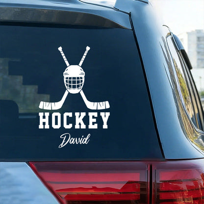 Hockey Runs in My Blood – Personalized Hockey Helmet Sticker, Custom Name Decal for Players & Fans