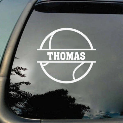 "Passionate About The Game" Personalized Sports Ball Decal - Custom Sticker Gift for Sports Lovers