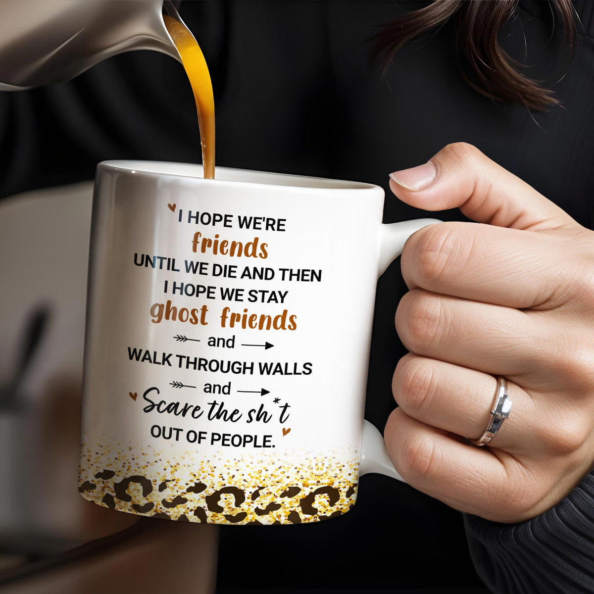 Friends Until We Die Ghost Friends Mug - Personalized Custom Coffee Mug - BST155_MG