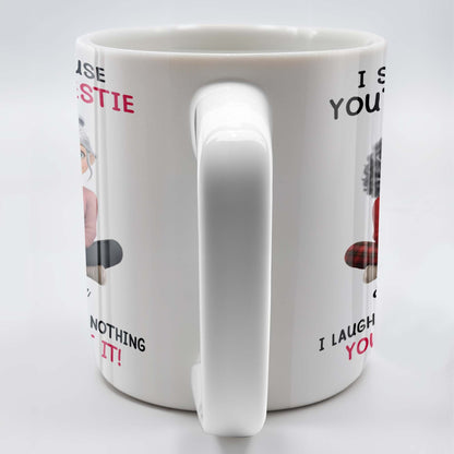 I Smile Because You're My Bestie, Two Girls Sitting - Personalized Custom Coffee Mug - BST387_MG
