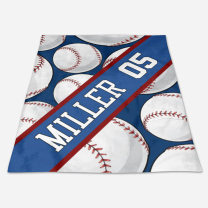 Personalized Baseball Lover Personalized Blanket - Gift For Sport Lovers
