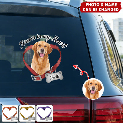 Forever In My Heart - Custom Photo Memorial Car Window Sticker
