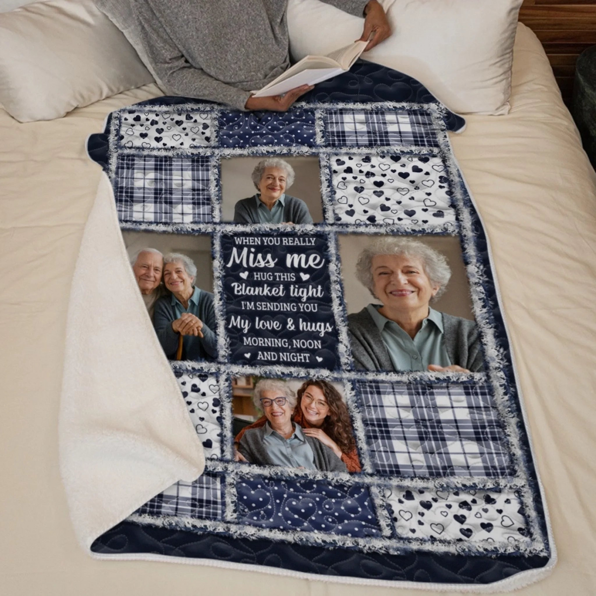 The Light of Your Love Guides Me - Personalized Custom Photo Memorial Blanket