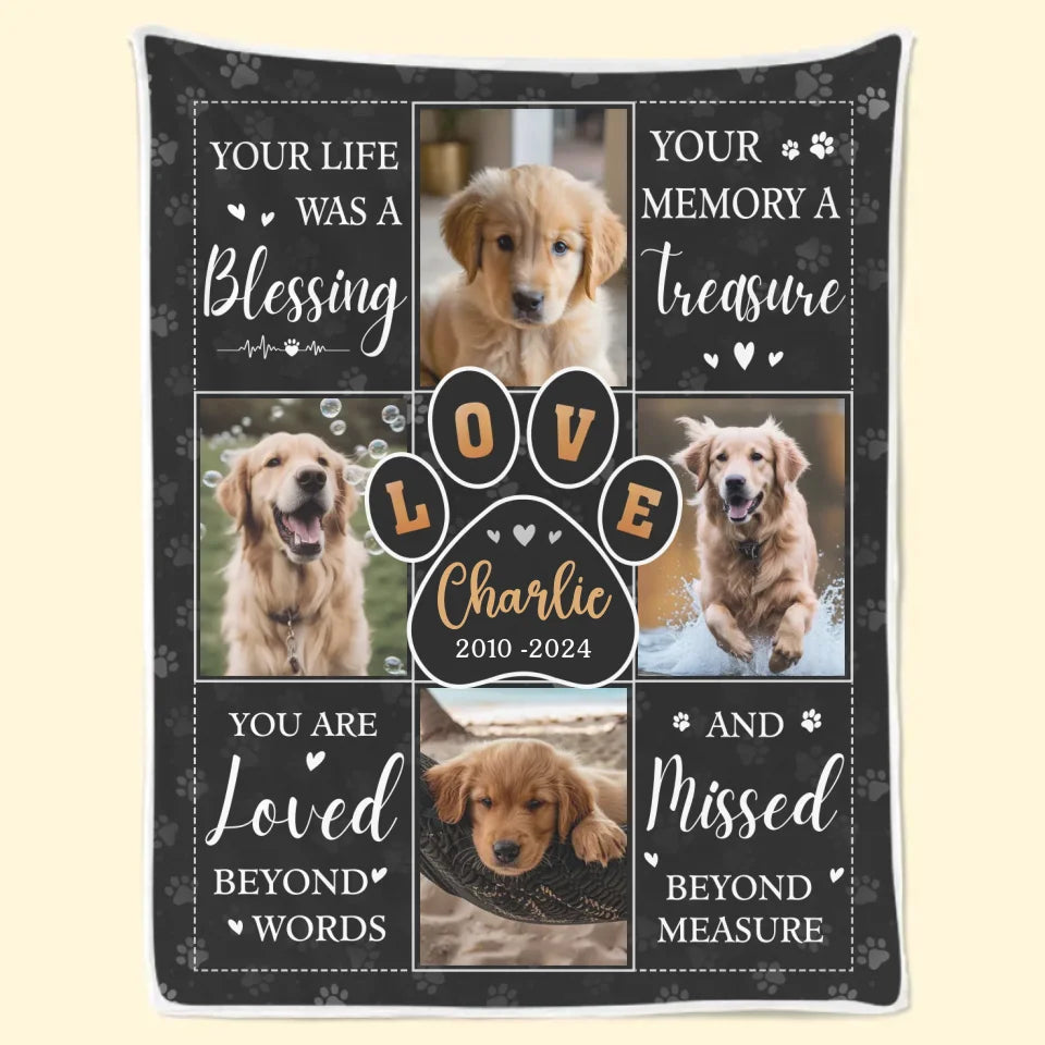 Custom Photo Thanks For Everything, I Had A Great Time - Pet Memorial Personalized Custom Blanket - Sympathy Gift For Pet Owners, Pet Lovers