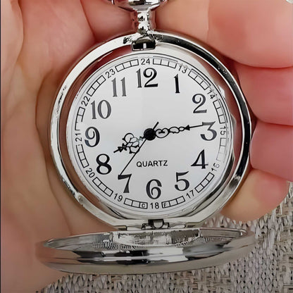 Personalized Pocket Watch for Brother, Custom Keepsake Gift with Meaningful Message