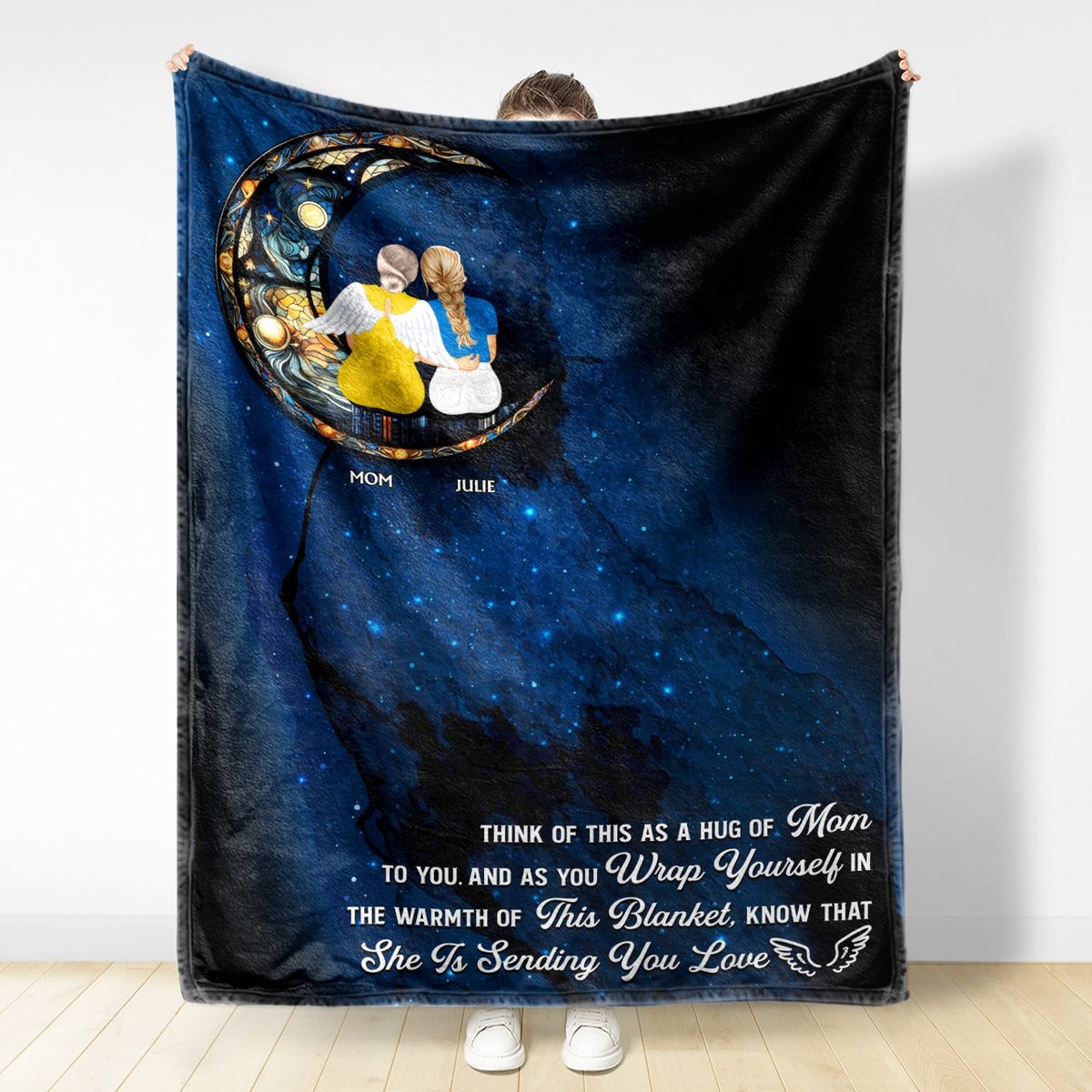 Personalized Memorial For Loved One Blanket For Daughter - A Hug From Mom