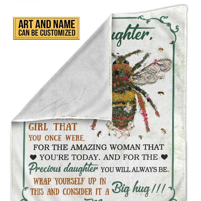 Personalized Floral Garden Blanket - “Even When Apart, My Love Blooms For You” - Gift for Daughter, Granddaughter, Niece
