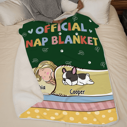 Official Nap Blanket - Personalized Blanket | Personalized Gift for Dog/Cat Lovers, Pet Lovers