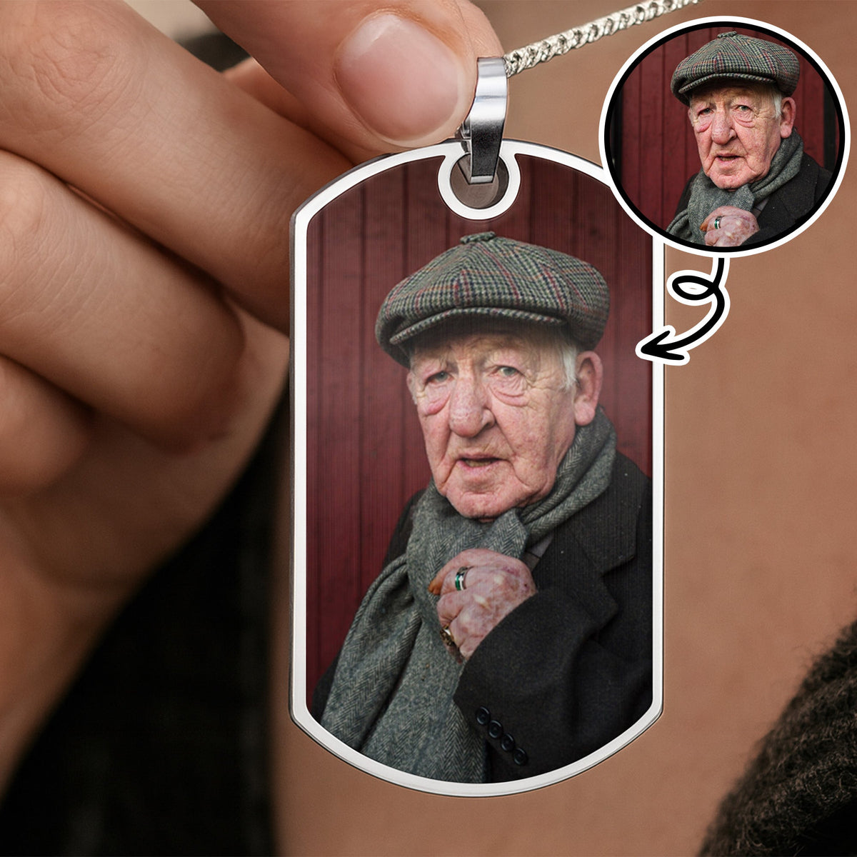 Capture Your Cherished Memories, Personalized Photo - Personalized Custom Dog Tag Necklace - HME246_DTNECK