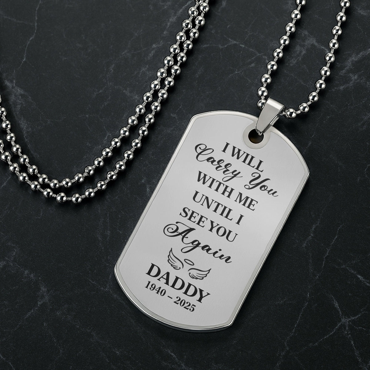 Capture Your Cherished Memories, Personalized Photo - Personalized Custom Dog Tag Necklace - HME246_DTNECK