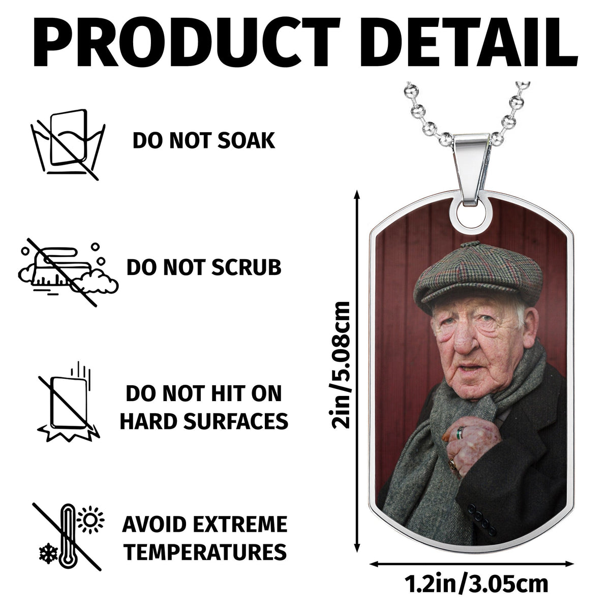 Capture Your Cherished Memories, Personalized Photo - Personalized Custom Dog Tag Necklace - HME246_DTNECK