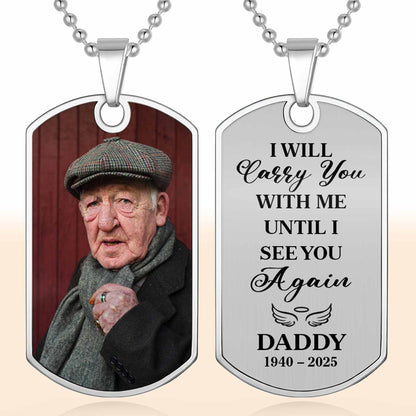 Capture Your Cherished Memories, Personalized Photo - Personalized Custom Dog Tag Necklace - HME246_DTNECK