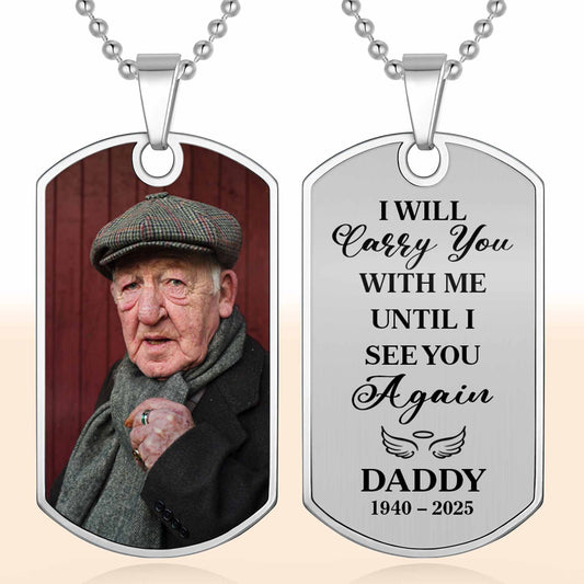 Capture Your Cherished Memories, Personalized Photo - Personalized Custom Dog Tag Necklace - HME246_DTNECK